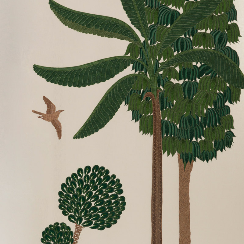 Обои ручная роспись Mughal Trees Original colourway on linen  в Краснодаре | Loft Concept 