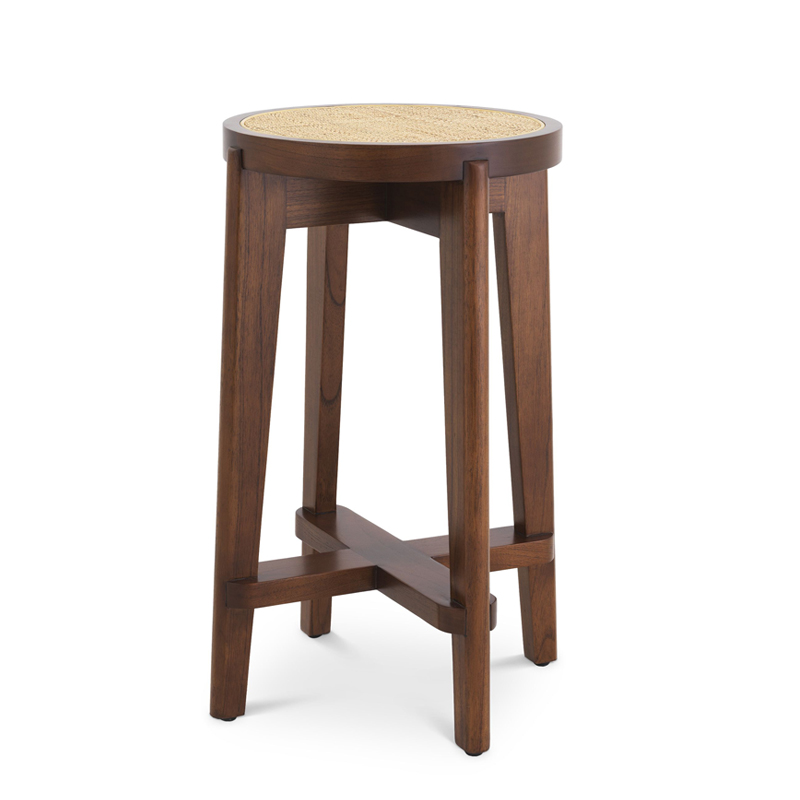 Полубарный стул Eichholtz Counter Stool Dareau brown Бежевый Коричневый в Краснодаре | Loft Concept 