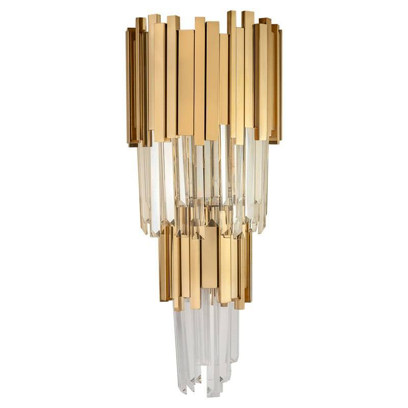 Бра Luxxu Modern Cascade Wall Lamp Gold 58 Золотой Прозрачное Стекло в Краснодаре | Loft Concept 