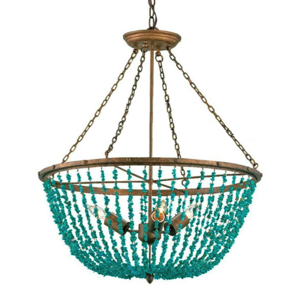 Люстра Turquoise Stone Chandelier Бирюзовый в Краснодаре | Loft Concept 