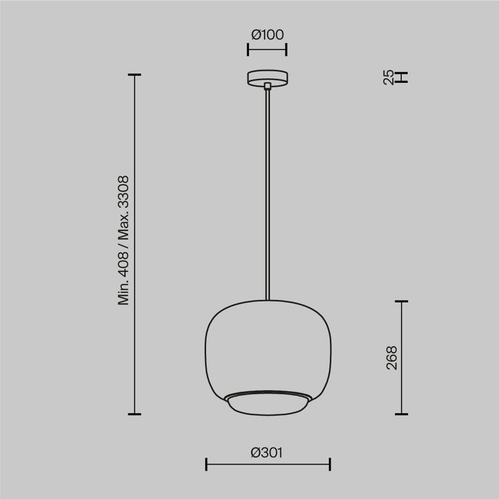 Подвесной светильник Brio Белый 3000К 20Вт в Краснодаре