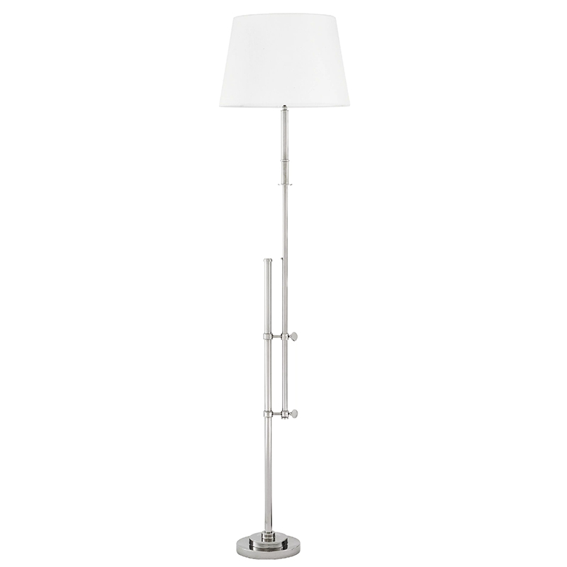 Торшер Eichholtz Floor Lamp Gordini Nickel Никель Белый в Краснодаре | Loft Concept 