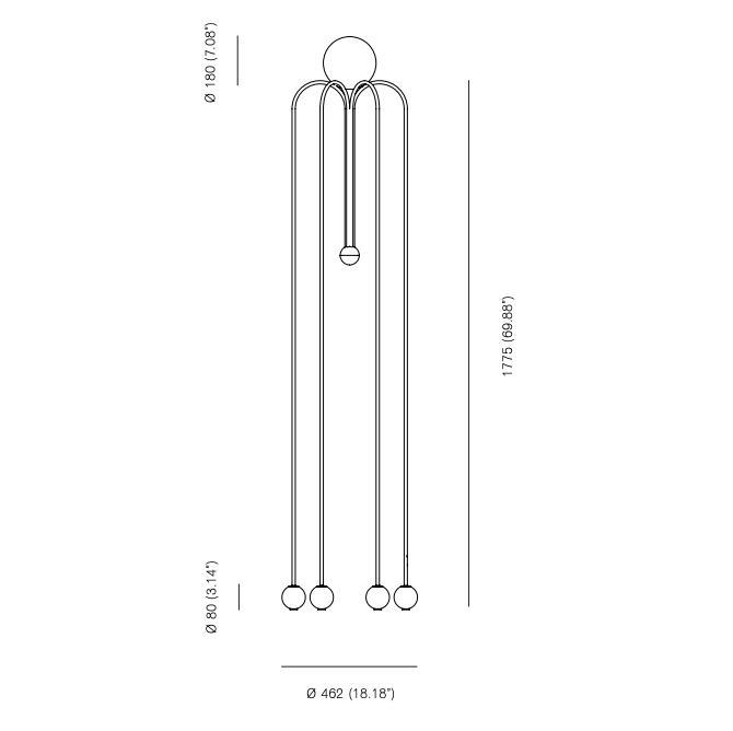 Торшер Michael Anastassiades Fontana Amorosa  Bellagio в Краснодаре