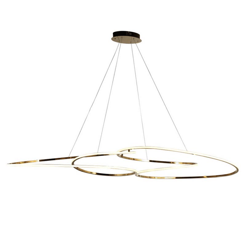 Люстра Adenor Ring Horizontal Gold Chandelier Золотой в Краснодаре | Loft Concept 