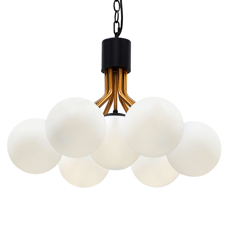 Люстра Berries Chandelier White Balloons Bronze Black 7 Белый Бронза Черный в Краснодаре | Loft Concept 