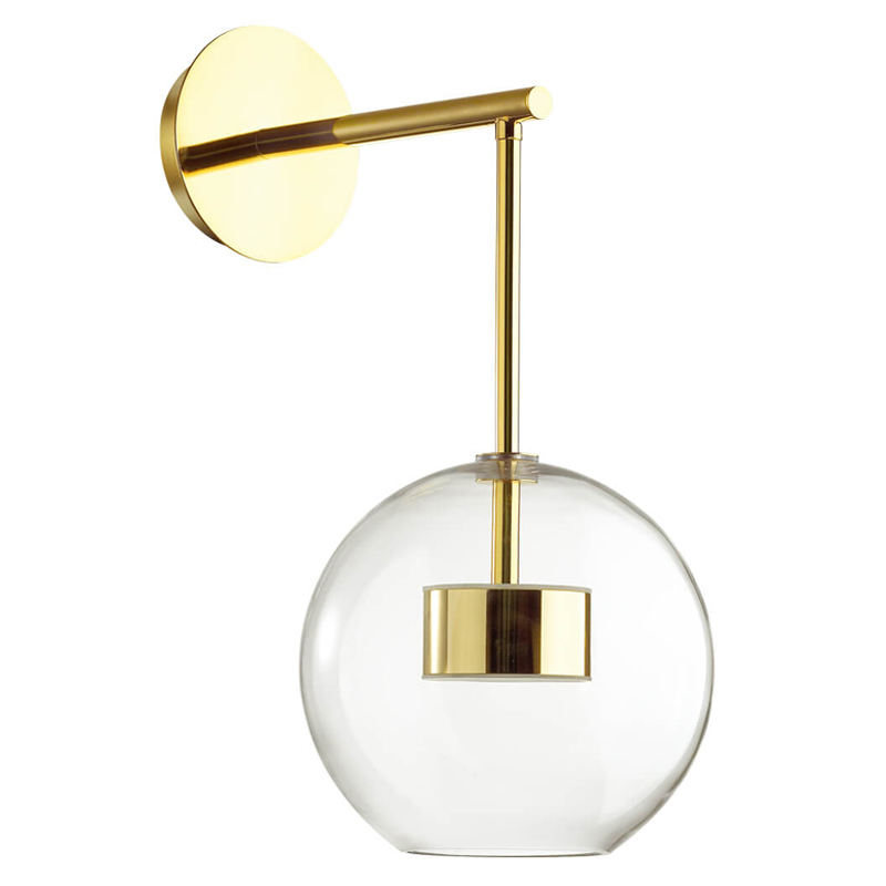 Бра Transparent Bubble Sconce gold Прозрачный Глянцевое золото в Краснодаре | Loft Concept 