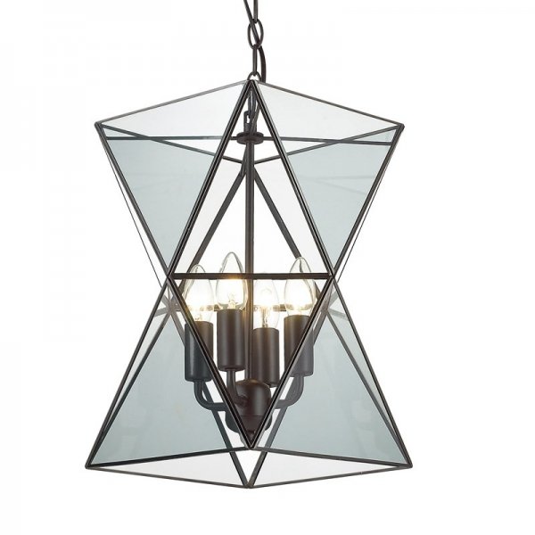 Люстра PolyPyramid Glass Pendant 4 Прозрачный в Краснодаре | Loft Concept 