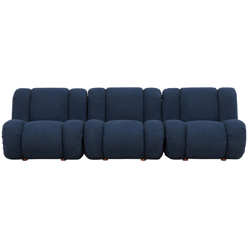 Модульный диван Erasmus Modular Sofa Blue Синий Коричневый в Краснодаре | Loft Concept 