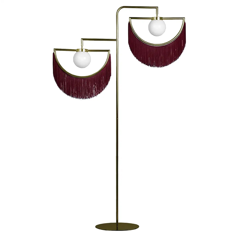 Торшер Wink Standing Lamp by Houtique Wine Золотой Бургундский красный в Краснодаре | Loft Concept 