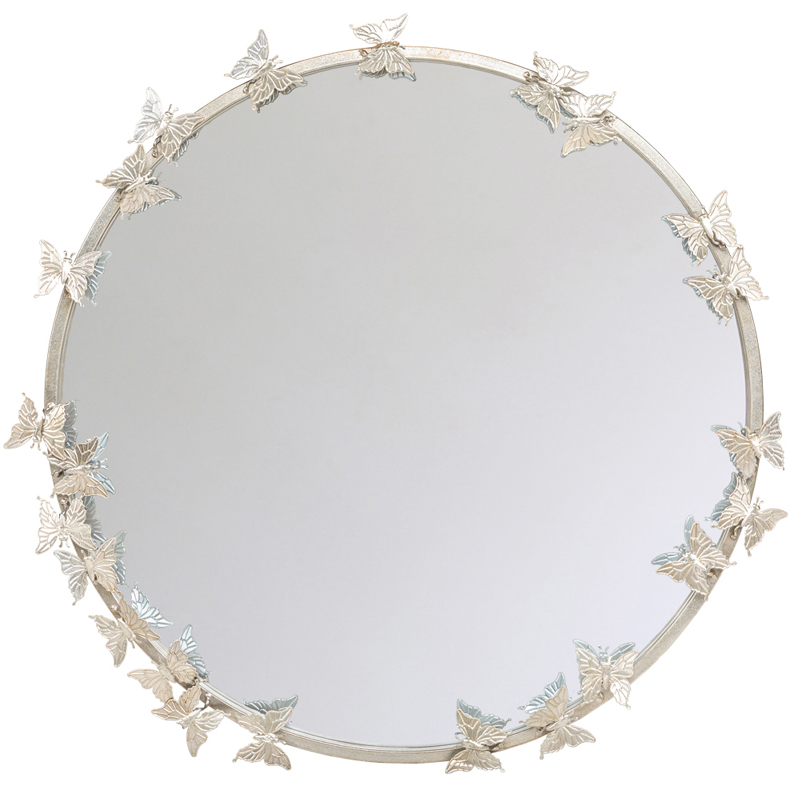 Зеркало Butterflies Circle Silver Mirror  в Краснодаре | Loft Concept 