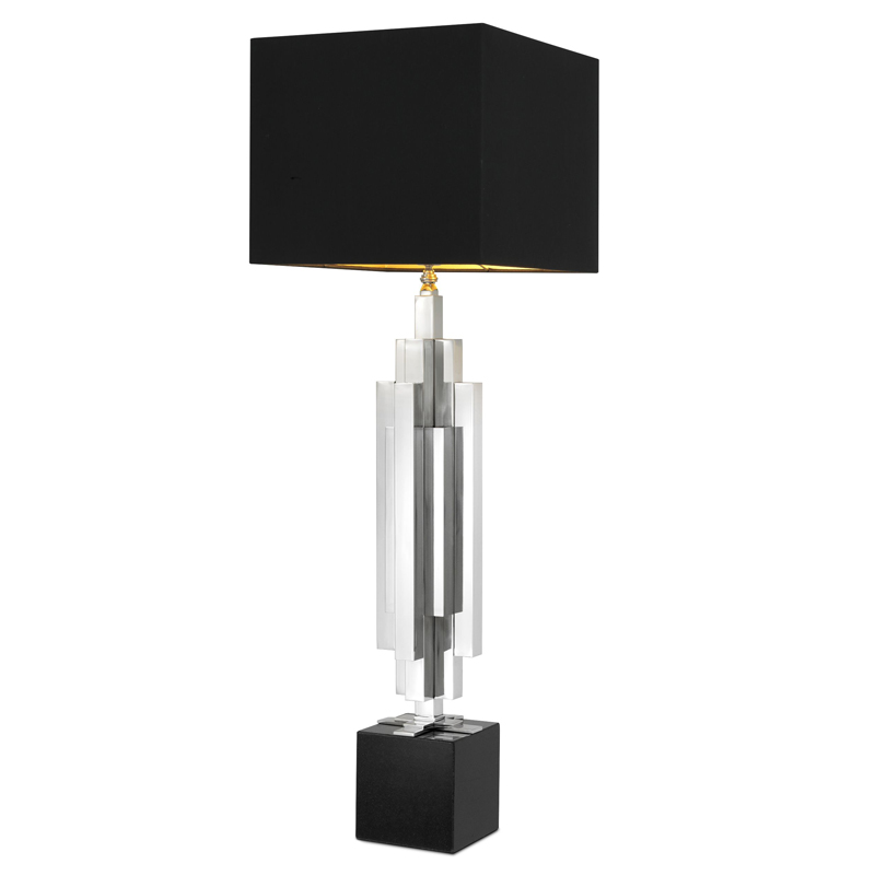 Настольная лампа Eichholtz Table Lamp Ellis Никель Черный в Краснодаре | Loft Concept 