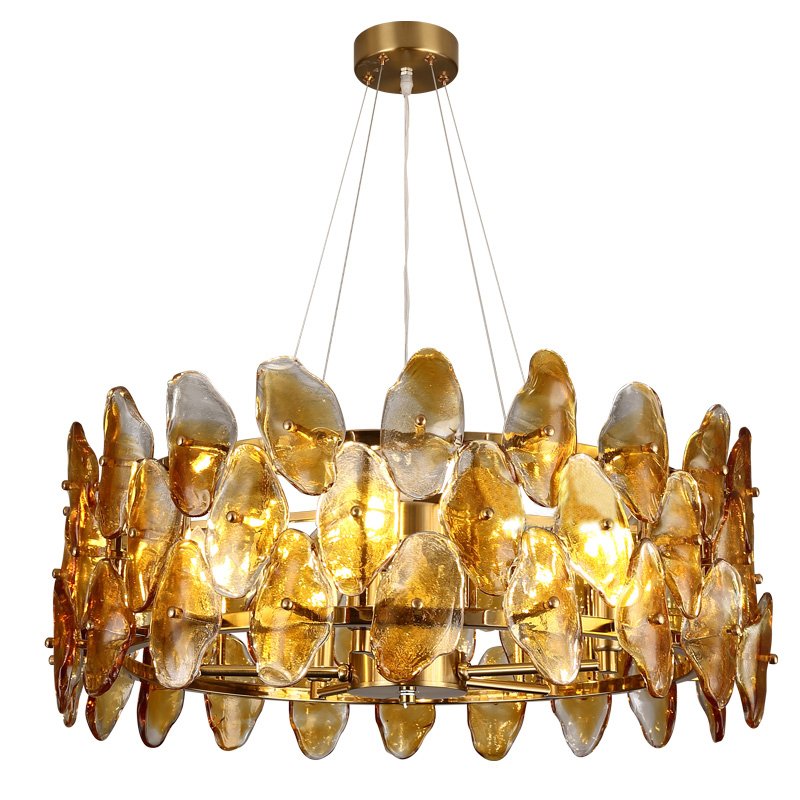 Люстра Amber Shells Chandelier Латунь Янтарь (Amber) в Краснодаре | Loft Concept 