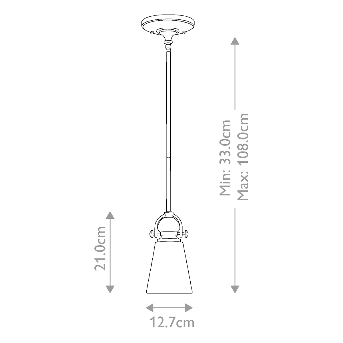 Подвесной светильник бронзового цвета с матовым стеклянным плафоном в форме конуса Hinkley в Краснодаре
