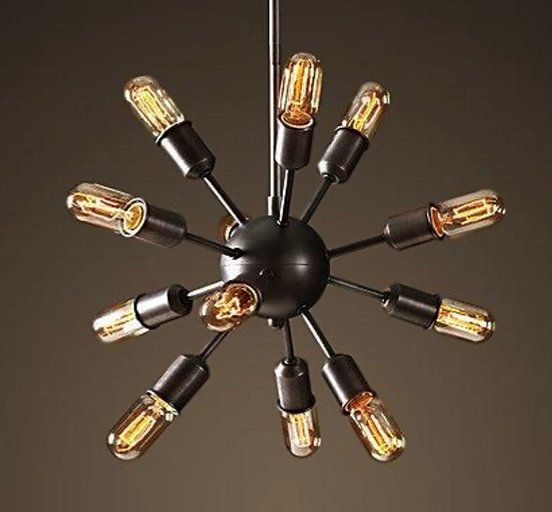 Люстра Loft Industrial Sputnik Chandelier 50 12 Черный в Краснодаре | Loft Concept 