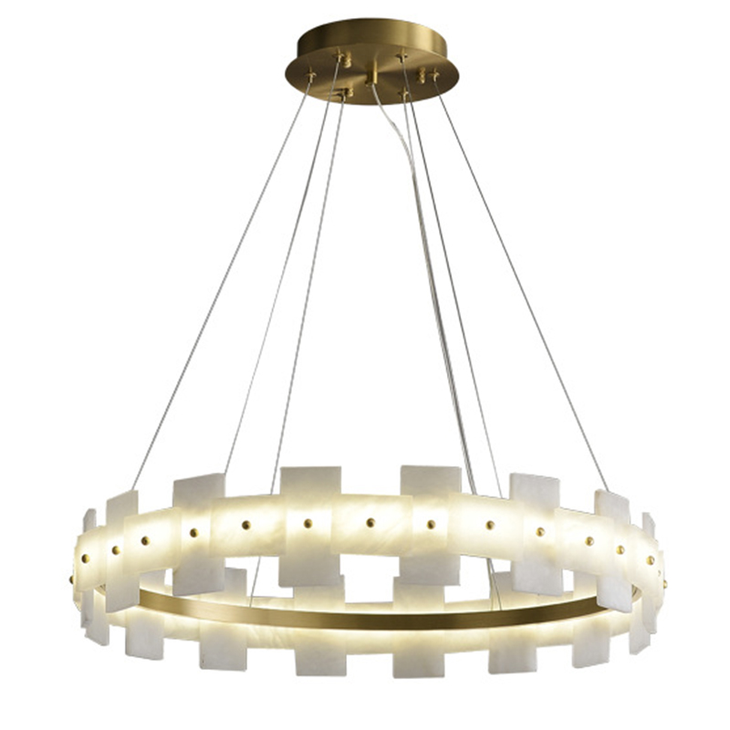 Дизайнерская светодиодная люстра с пластинами из натурального мрамора Marble Plates Chandelier Золотой Белый Мрамор Bianco Дизайнерская светодиодная люстра с пластинами из натурального мрамора Marble Plates Chandelier Золотой Белый Мрамор Bianco в Краснодаре | Loft Concept