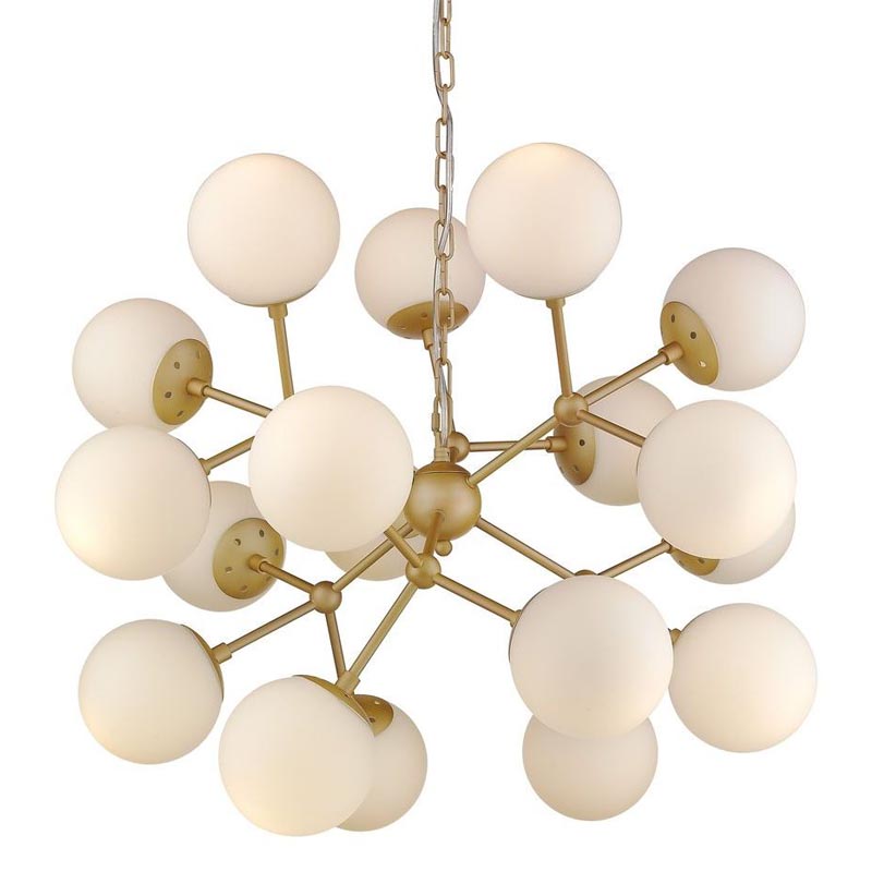 Люстра Berries Chandelier white matt 75 Золотой Белое матовое стекло в Краснодаре | Loft Concept 