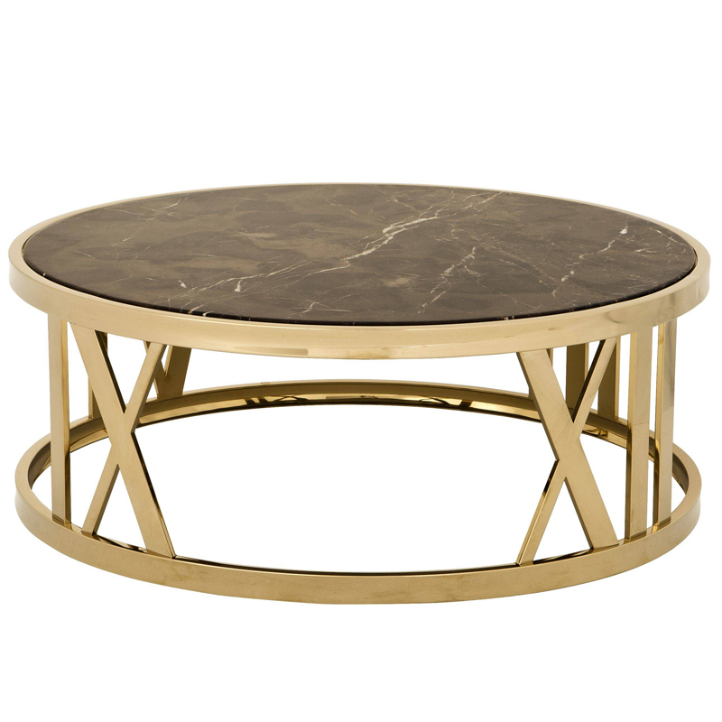 Кофейный стол Eichholtz Coffee Table Baccarat Глянцевое золото Коричневый в Краснодаре | Loft Concept 