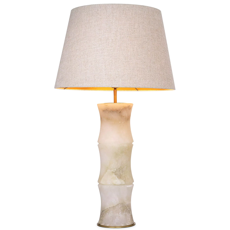 Настольная лампа Eichholtz Table Lamp Bonny Alabaster Латунь Бежевый Бежево-серый в Краснодаре | Loft Concept 