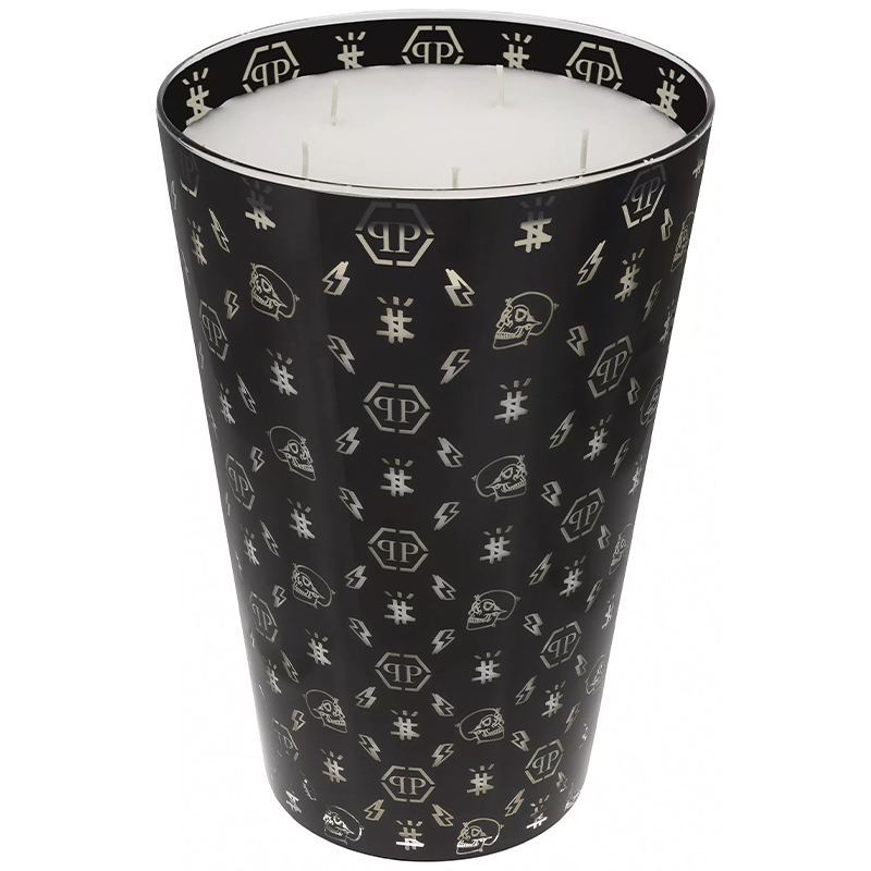 Свеча Philipp Plein Candle Monogram XL Черный Белый в Краснодаре | Loft Concept 