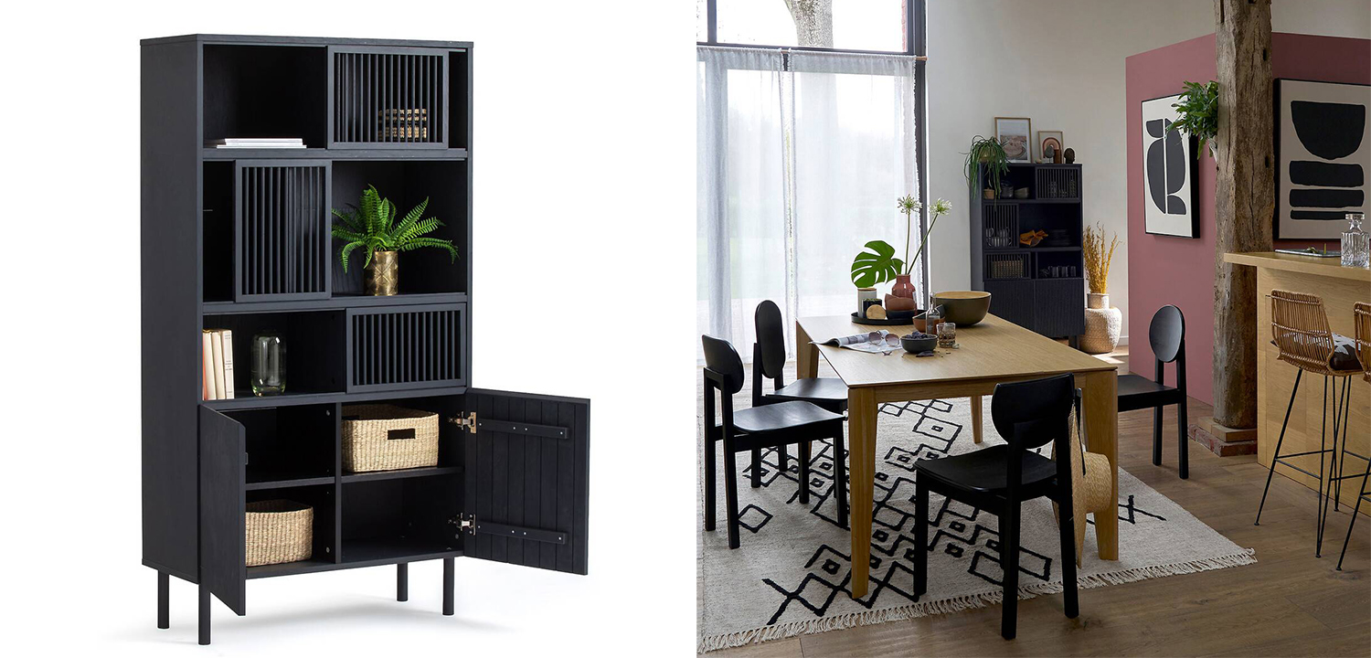 Шкаф-стеллаж Gutter and Lattice Black - фото