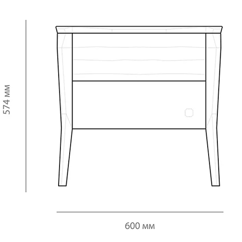 Тумба прикроватная из массива дуба с 2-мя ящиками Tasteful Furniture в Краснодаре