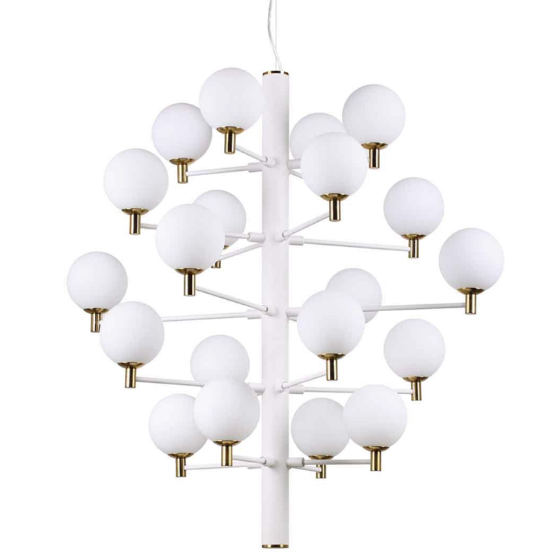 Люстра Italian Globe Abstraction Light White 20 Белый Золотой в Краснодаре | Loft Concept 