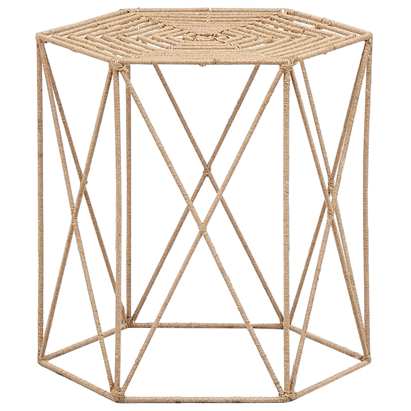 Приставной стол Wicker Alma Side Table Бежевый в Краснодаре | Loft Concept 