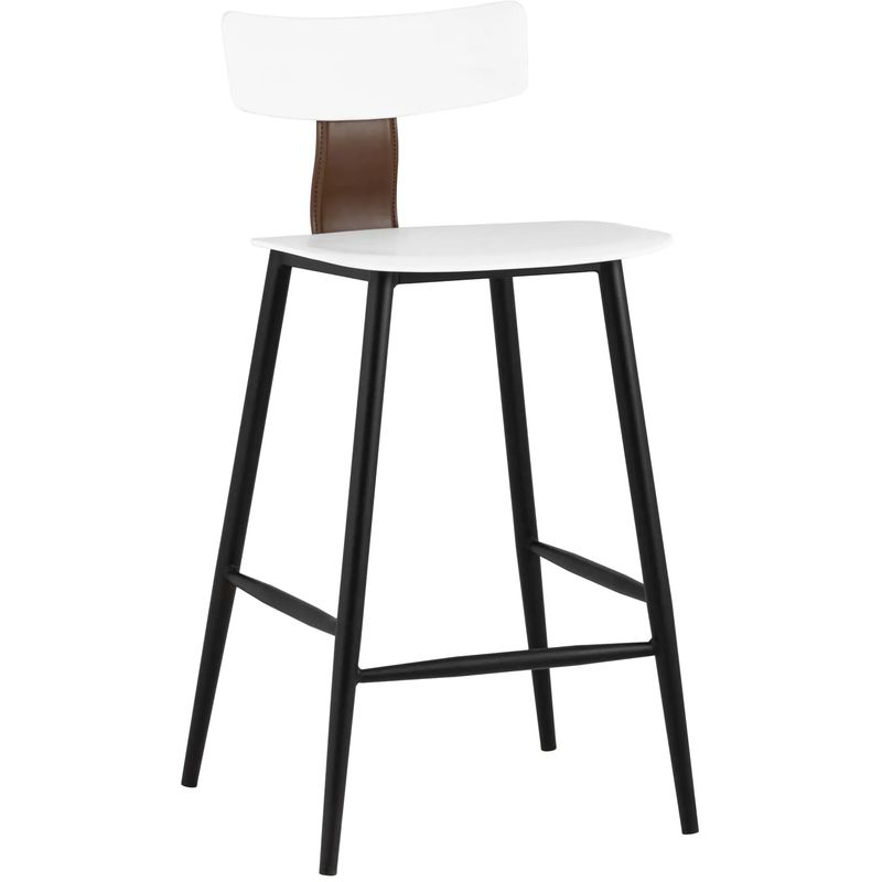Стул Барный ANT White Eco-Leather 2 шт Белый Коричневый Черный в Краснодаре | Loft Concept 