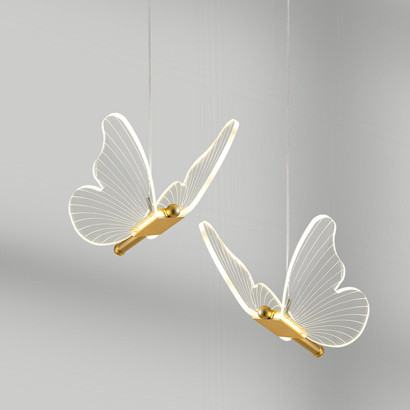 Butterfly Double Pendant Lamp D Прозрачный Латунь в Краснодаре | Loft Concept 