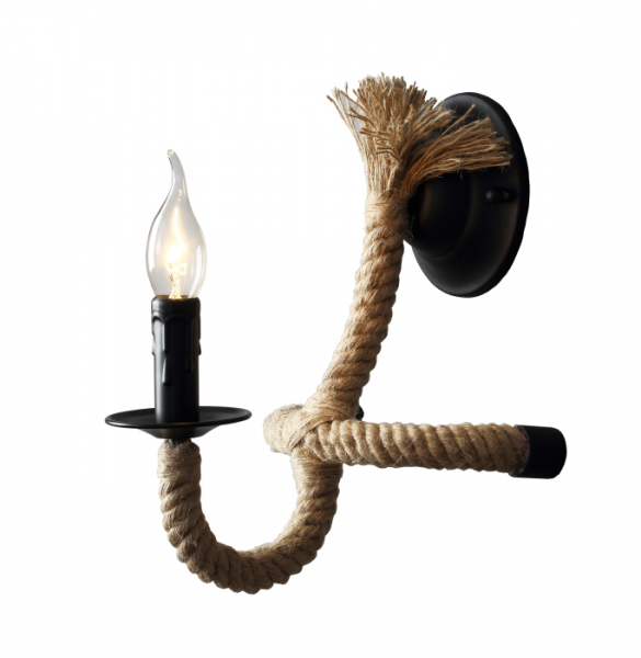 Бра Loft Rope Candle Bra Черный в Краснодаре | Loft Concept 