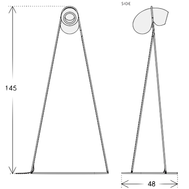 Торшер White glass trap floor lamp в Краснодаре