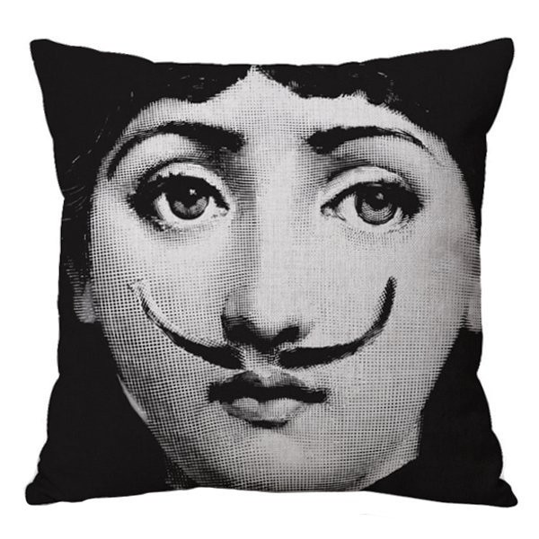 Декоративная подушка Fornasetti 021 Черно-белый в Краснодаре | Loft Concept 