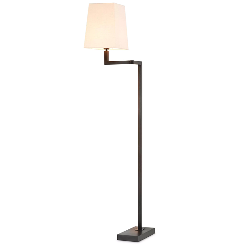 Торшер Eichholtz Floor Lamp Cambell Bronze Белый Темная бронза в Краснодаре | Loft Concept 