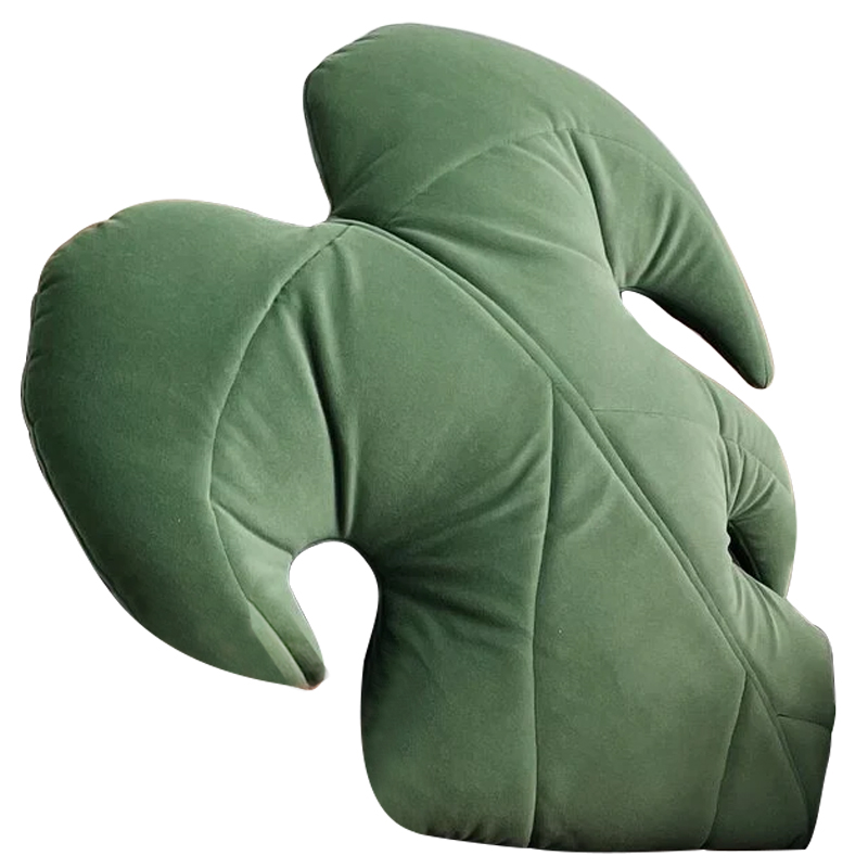 Декоративная подушка Botanical Cushion Monstera Зеленый в Краснодаре | Loft Concept 