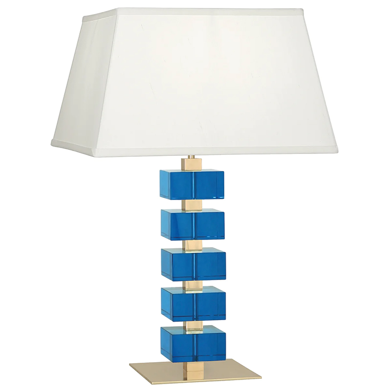 Настольная лампа Monaco Table Lamp Синий Латунь Белый в Краснодаре | Loft Concept 