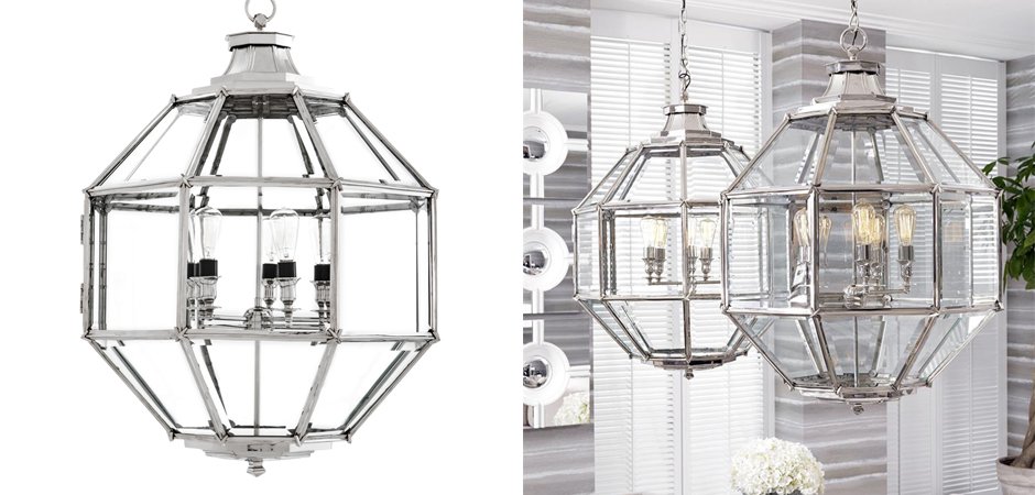 Люстра Lantern Owen Nickel L - Loft-Concept в Краснодаре