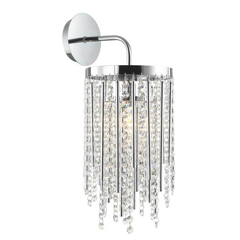 Бра Crystal Wind Chimes Chrome Wall Lamp Хром Прозрачный в Краснодаре | Loft Concept 