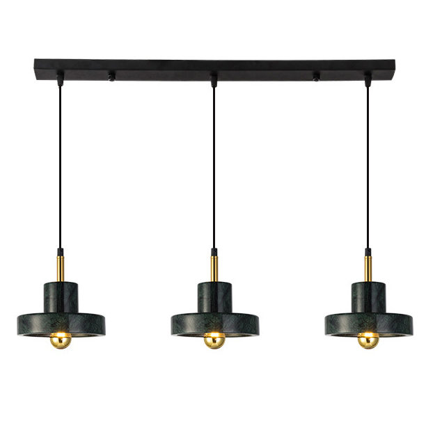 Люстра Tom Dixon Stone Pendant Black 3 Черный Золотой в Краснодаре | Loft Concept 