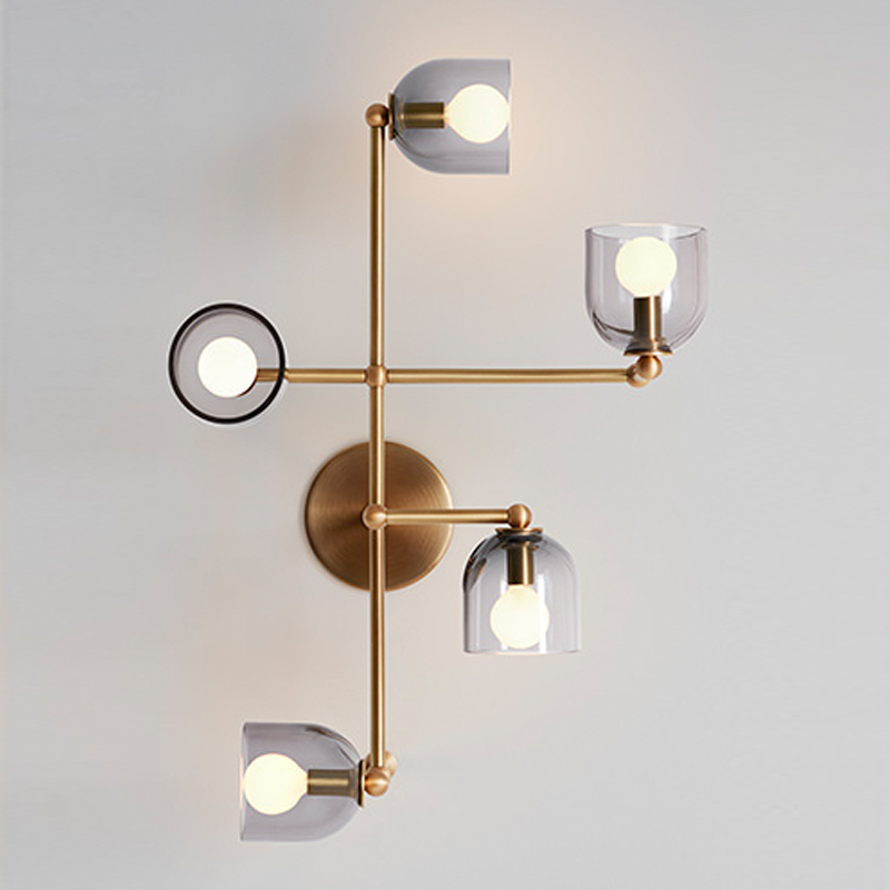 Бра Edie Sconce smok Латунь Стекло Смок в Краснодаре | Loft Concept 