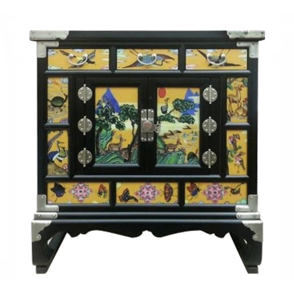 Китайский комод Chinoiserie chest of drawers yellow Желтый Черный в Краснодаре | Loft Concept 