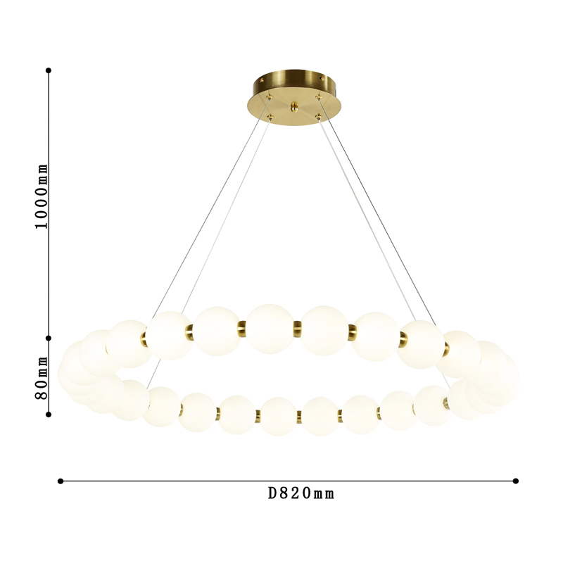 Люстра с плафоном из акриловых шаров PEARLS  в Краснодаре