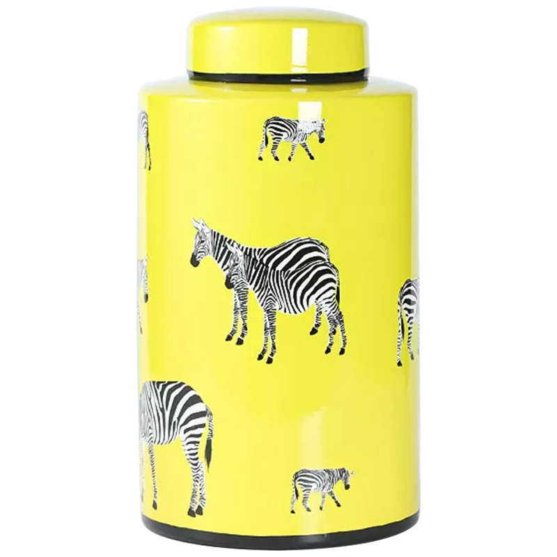 Ваза Yellow Vase Zebra Желтый Белый Черный в Краснодаре | Loft Concept 