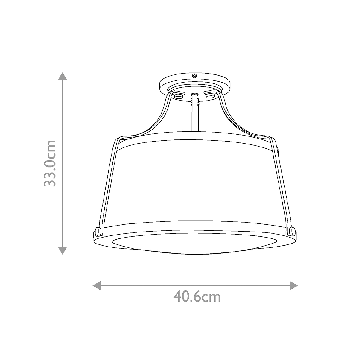 Потолочный светильник со светлым текстильным абажуром Hinkley в Краснодаре