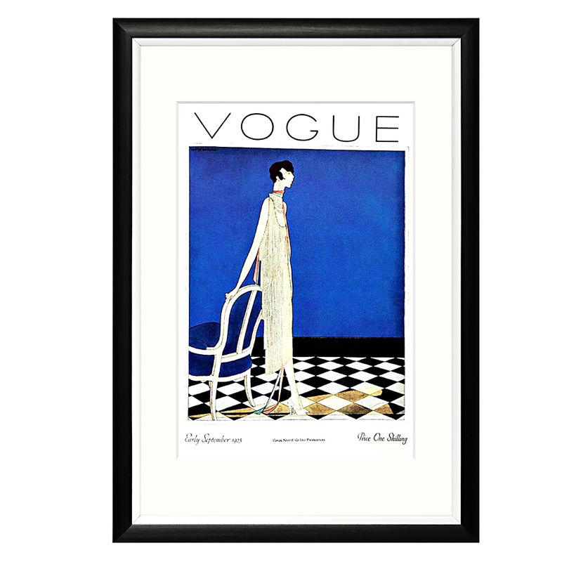 Постер Vogue September 1925 Синий Черный Белый в Краснодаре | Loft Concept 