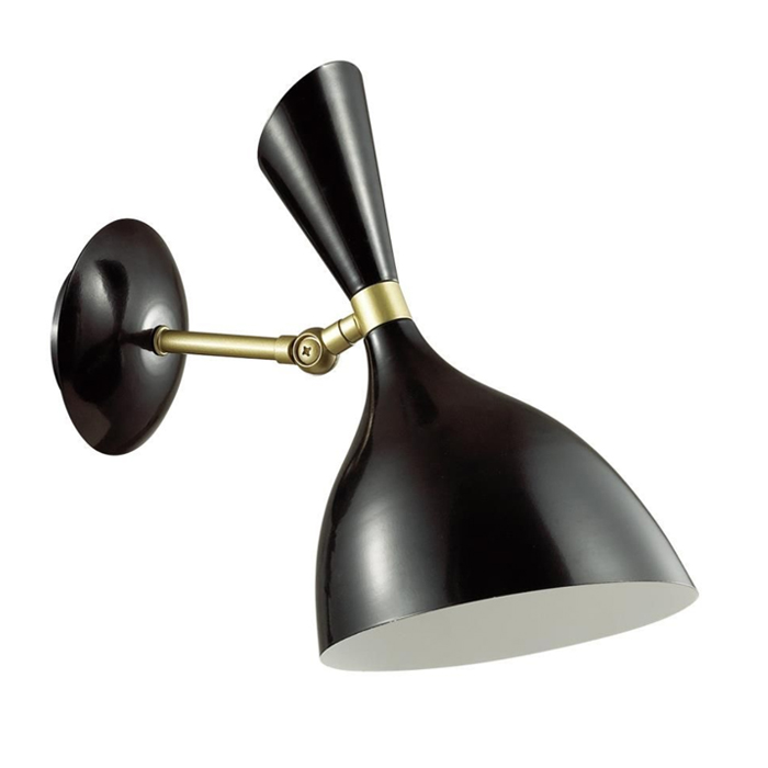 Бра Duke wall lamp Black Черный Латунь в Краснодаре | Loft Concept 