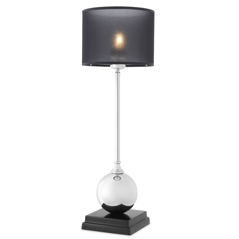 Настольная лампа Eichholtz Table Lamp Carnivale Никель Черный в Краснодаре | Loft Concept 