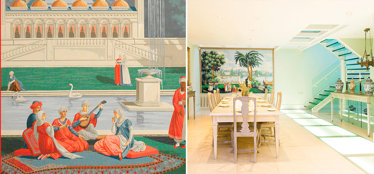 Обои ручная роспись Rives du Bosphore Byzantine on scenic paper - фото