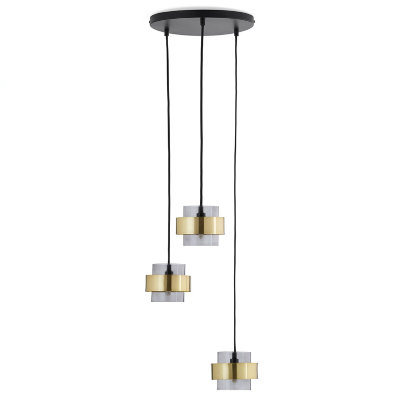 Люстра Truvor Chandelier Стекло Смок Латунь в Краснодаре | Loft Concept 