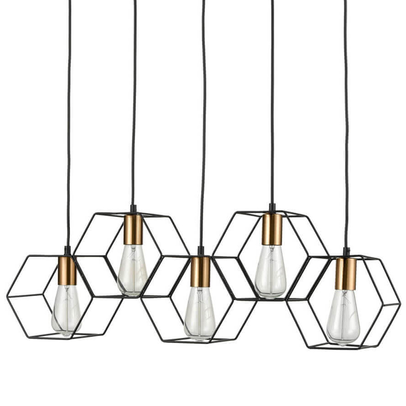 Люстра Loft Wire Cage Pendant 5 Черный в Краснодаре | Loft Concept 