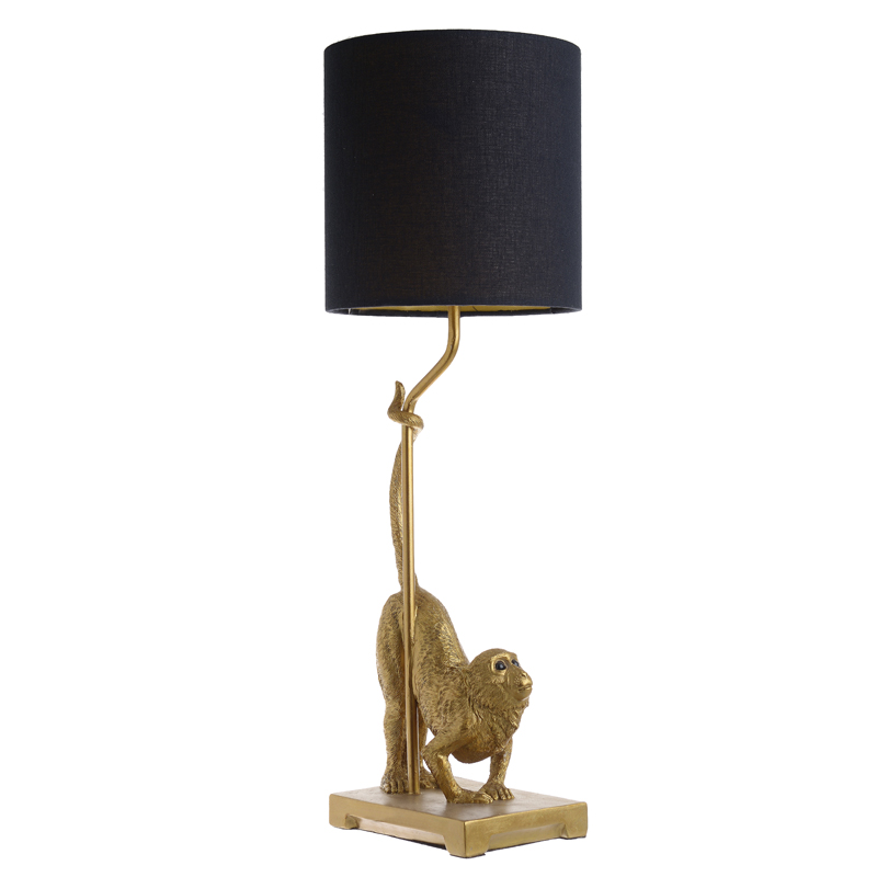 Настольная лампа Curious Monkey Table lamp Золотой Черный в Краснодаре | Loft Concept 